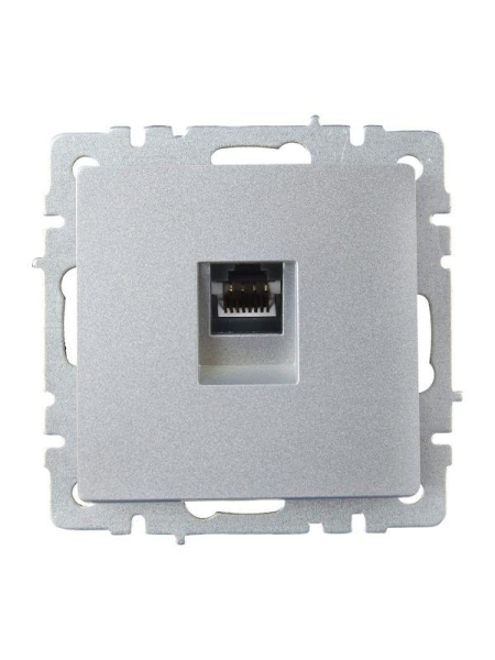 Розетка компьютерная СП RJ45 кат.6 BRITE РК11-БрА механизм алюм. IEK BR-K10-2-K47 Розетка компьютерная СП RJ45 кат.6 BRITE РК11-БрА механизм алюм. IEK BR-K10-2-K47