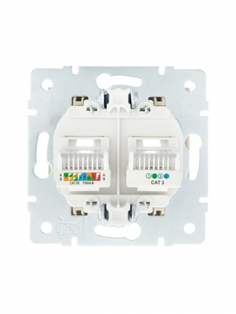 Розетка компьютерная + телефонная 1-м СП Vesna механизм крем. LEZARD 742-0388-143 Розетка компьютерная + телефонная 1-м СП Vesna механизм крем. LEZARD 742-0388-143