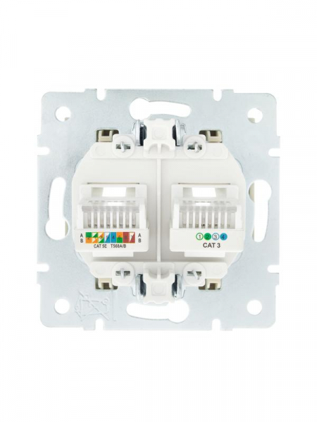 Розетка компьютерная + телефонная 1-м СП Vesna механизм крем. LEZARD 742-0388-143 Розетка компьютерная + телефонная 1-м СП Vesna механизм крем. LEZARD 742-0388-143