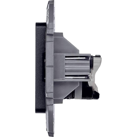 Розетка компьютерная Inspiria RJ45 кат.5E UTP антрацит IEK 673828 Розетка компьютерная Inspiria RJ45 кат.5E UTP антрацит IEK 673828