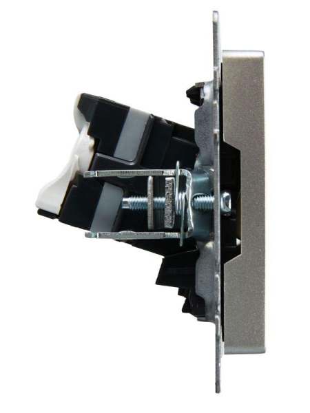 Розетка компьютерная двойн. СП RJ45 кат.5E BRITE РК10-2-БрА механизм алюм. IEK BR-K20-1-K47 Розетка компьютерная двойн. СП RJ45 кат.5E BRITE РК10-2-БрА механизм алюм. IEK BR-K20-1-K47