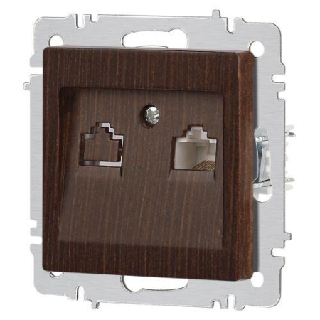 Розетка компьютерная 1-м СП Accent 6-303-10 RJ45 IP20 венге Intro Б0063643