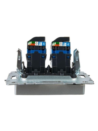 Розетка компьютерная двойн. СП RJ45 кат.6 BRITE РК11-2-БрА механизм алюм. IEK BR-K20-2-K47 Розетка компьютерная двойн. СП RJ45 кат.6 BRITE РК11-2-БрА механизм алюм. IEK BR-K20-2-K47