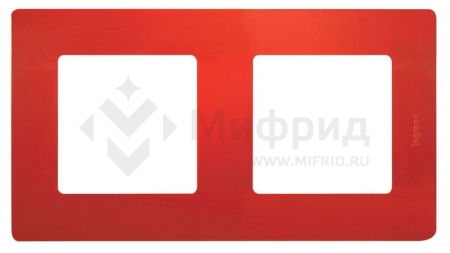 Рамка 2-м СП Etika IP20 красн. IEK 672532