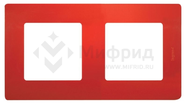 Рамка 2-м СП Etika IP20 красн. IEK 672532