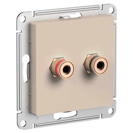 Аудиорозетка двойная AtlasDesign песочн. SE ATN001287 Аудиорозетка двойная AtlasDesign песочн. SE ATN001287