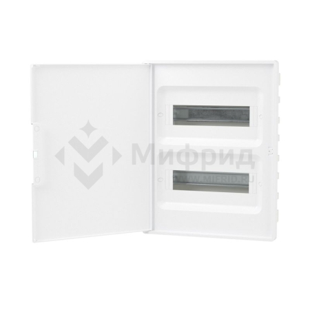 Щиток встраиваемый Фрейм (FRAME) 24мод. с бел. дверцей с 4 шинами PEN (2шт на 8 отверст. и 2шт на 6 отверст.) бел. DKC F24B1WW