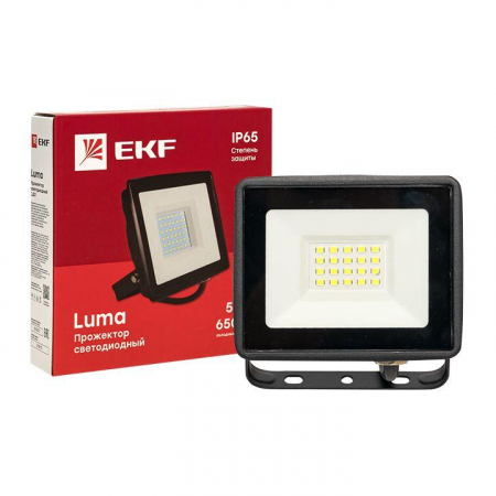 Прожектор светодиодный СДО-3002 20Вт 6500К IP65 Basic EKF FLL-3002-20-6500 Прожектор светодиодный СДО-3002 20Вт 6500К IP65 Basic EKF FLL-3002-20-6500
