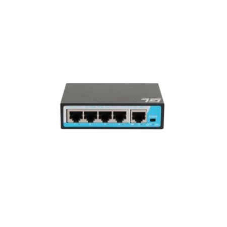 Коммутатор неуправляемый 4 PoE (802.3af) порта 10/100Мбит/с до 250м кат.6 1Upl 60W GIGALINK GL-SW-F005-04P Коммутатор неуправляемый 4 PoE (802.3af) порта 10/100Мбит/с до 250м кат.6 1Upl 60W GIGALINK GL-SW-F005-04P