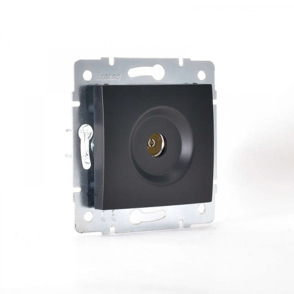 Розетка телевизионная оконечная TV СП Karina механизм черн. бархат LEZARD 707-4288-130 Розетка телевизионная оконечная TV СП Karina механизм черн. бархат LEZARD 707-4288-130