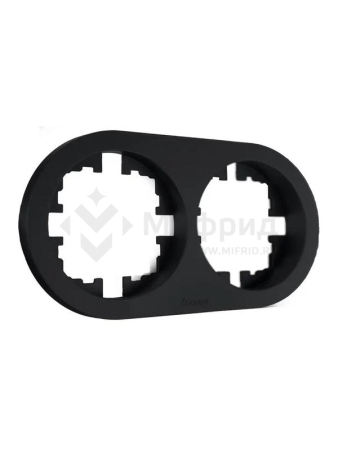 Рамка 2-м OSEN горизонт. круглая черн. бархат LEZARD 744-4200-147