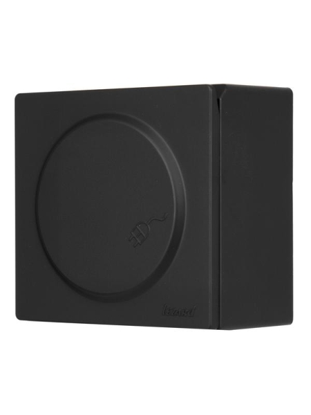 Розетка 1-м ОП LETO с заземл. с крышкой LETO ПБТ черн. бархат LEZARD 752-4200-123B