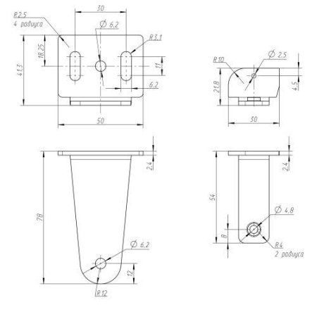 Набор скоб SPP-AC-403/404 для накладного монтажа светильников SPP-403/404 металл Эра Б0051847 Набор скоб SPP-AC-403/404 для накладного монтажа светильников SPP-403/404 металл Эра Б0051847