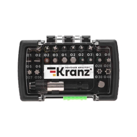 Набор бит с магнитным держателем пластиковый кейс 32 шт Kranz KR-92-0464