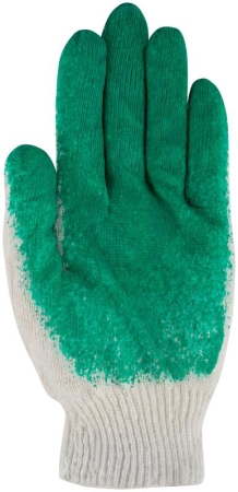 Перчатки вязаные с резиновой заливкой наладонника х/б 12470