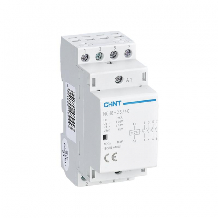 Контактор модульный NCH8-25/40 25А 4НО AC 220/230В 50Гц (R) CHINT 256089 Контактор модульный NCH8-25/40 25А 4НО AC 220/230В 50Гц (R) CHINT 256089