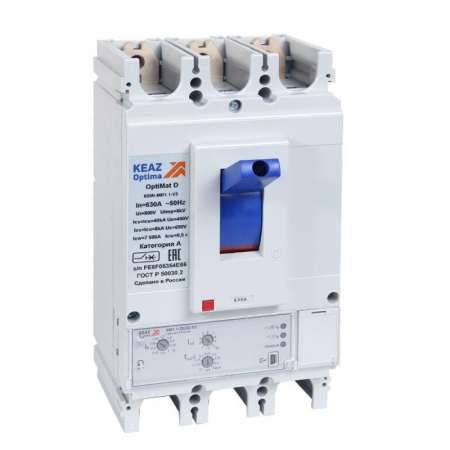 Выключатель автоматический OptiMat D630N-MR1.1-У3 КЭАЗ 321650 Выключатель автоматический OptiMat D630N-MR1.1-У3 КЭАЗ 321650