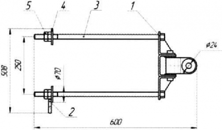 Узел крепления пяты консоли КС-139