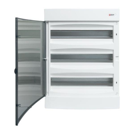 Щит распределительный навесной Unix 3х18мод. IP41 прозр. дверь PROxima EKF ux-3x18-n