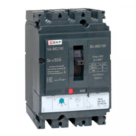 Выключатель автоматический 3п 100/50А 36кА ВА-99C Compact NS PROxima EKF mccb99C-100-50 Выключатель автоматический 3п 100/50А 36кА ВА-99C Compact NS PROxima EKF mccb99C-100-50