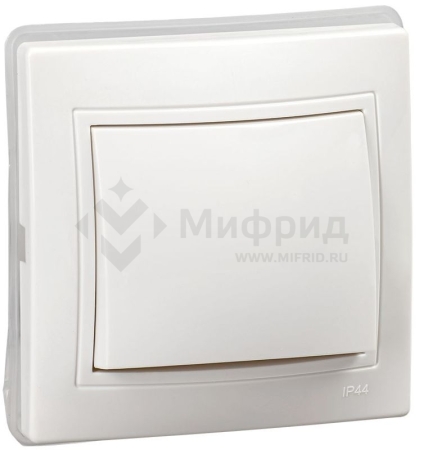 Выключатель 1-кл. СП Кварта ВС10-1-0-КБ-44 10А IP44 бел. GENERICA KV-V10-10-44-K01