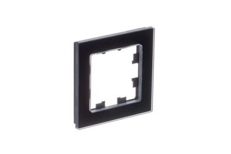 Рамка 1-м AtlasDesign Nature натур. стекло черн. SE ATN361001