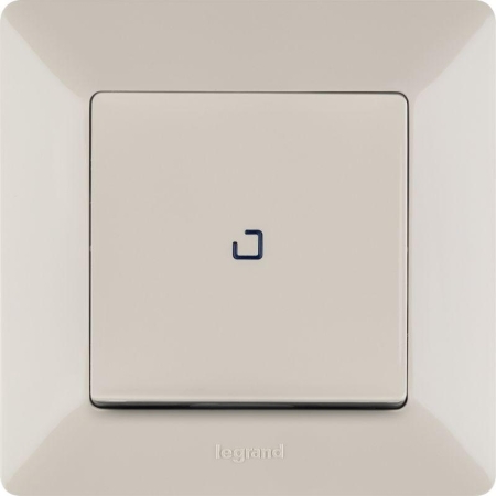 Выключатель 1-кл. СП Valena Life 10А IP20 250В 10AX с подсветкой с лицев. панелью механизм сл. кость Leg 752510