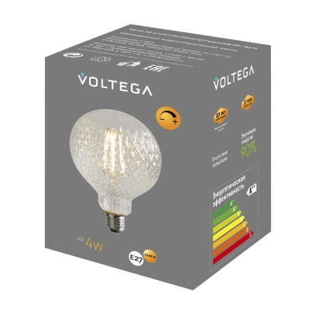 Лампа светодиодная филаментная Loft 271 YX-G125175LFFEC01 4Вт 2200К E27 DIM Voltega 8574 Лампа светодиодная филаментная Loft 271 YX-G125175LFFEC01 4Вт 2200К E27 DIM Voltega 8574