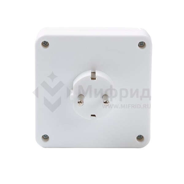 Разветвитель 4-м с заземл. 16А 3500Вт 250В квадрат бел. DОМТОК 2661