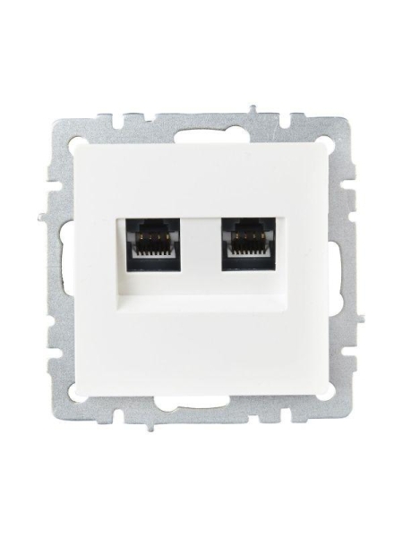 Розетка компьютерная двойн. СП RJ45 кат.6 BRITE РК11-2-БрБ механизм бел. IEK BR-K20-2-K01 Розетка компьютерная двойн. СП RJ45 кат.6 BRITE РК11-2-БрБ механизм бел. IEK BR-K20-2-K01