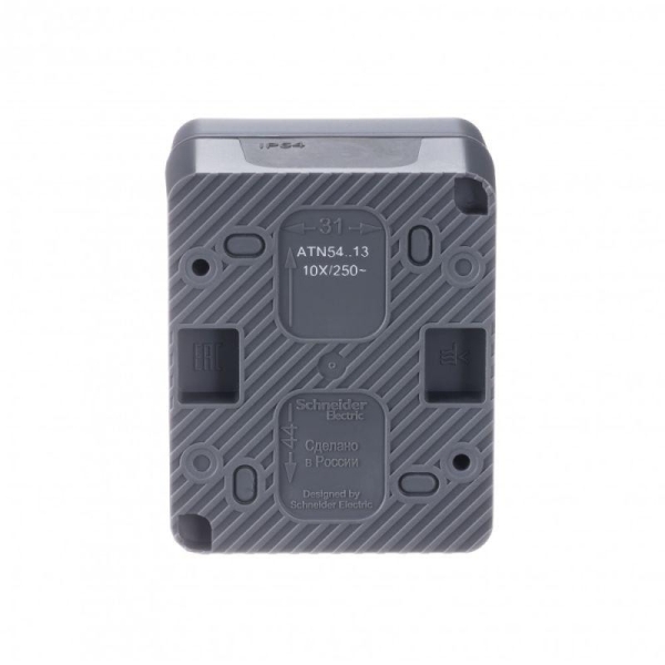 Выключатель 1-кл. ОП AtlasDesign PROFI IP54 10AX с подсветкой антрацит SE ATN544013