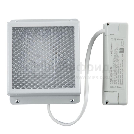 Светильник светодиодный ULP-1010 7W/4000K IP40 GRILYATO WHITE 7Вт 4000К IP40 630лм 100х100х37 потолочный встраив. грильято рассеив. призма с источником питания бел. Uniel UL-00007426