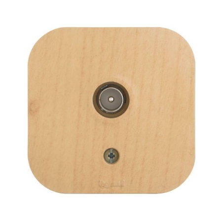 Розетка телевизионная TV 1-м ОП Quteo IP20 с топологией "звезда" дерево IEK 782269 Розетка телевизионная TV 1-м ОП Quteo IP20 с топологией "звезда" дерево IEK 782269