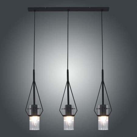 Светильник "Вираж" 231 (плафон 0016) НСБ 01-3х60-175 Е27 [ИМ] подвесной черн. Элетех 1005405278