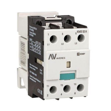Контактор КМЭ 32А 400В АС AVERES EKF ctr-s-32-00-400-av Контактор КМЭ 32А 400В АС AVERES EKF ctr-s-32-00-400-av