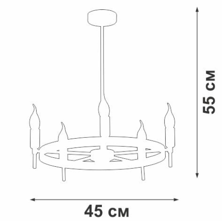 Люстра 5xE14 макс. 40Вт Vitaluce V3001-1/5PL Люстра 5xE14 макс. 40Вт Vitaluce V3001-1/5PL