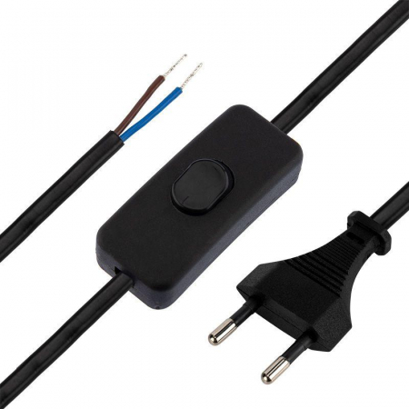 Шнур сетевой 1.8м с выключателем ШВВП 2х0.75 черн. Rexant 11-1134 Шнур сетевой 1.8м с выключателем ШВВП 2х0.75 черн. Rexant 11-1134