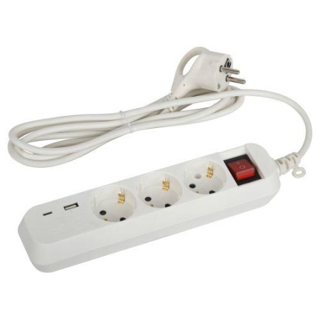 Удлинитель 3х1.5м с заземл. 10А +1xUSBA+1xUSBC с выкл. UB-3es-1.5m-USB Эра Б0052897 Удлинитель 3х1.5м с заземл. 10А +1xUSBA+1xUSBC с выкл. UB-3es-1.5m-USB Эра Б0052897
