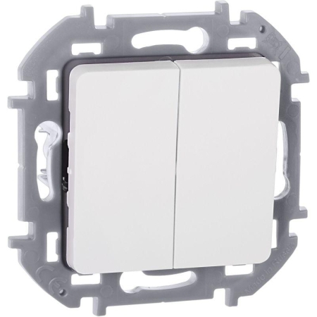 Выключатель 2-кл. Inspiria 10А IP20 250В 10AX механизм бел. IEK 673620