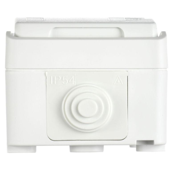 Розетка ОП Форс РСб20-3-ФБ 16А IP54 с заземл. защ. шторки бел. IEK ERS12-K01-16-54-DC