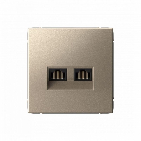 Розетка компьютерная 2-м ArtGallery RJ45 + RJ45 кат.5E механизм шампань SE GAL000585 Розетка компьютерная 2-м ArtGallery RJ45 + RJ45 кат.5E механизм шампань SE GAL000585