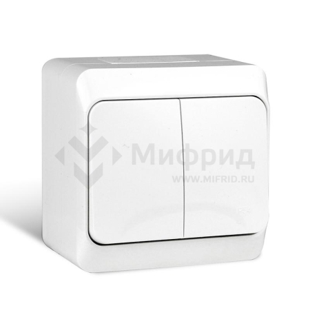 Выключатель 2-кл. ОП Nix 10А IP54 250В бел. TOKOV ELECTRIC TKE-NX-V2-C01-IP54