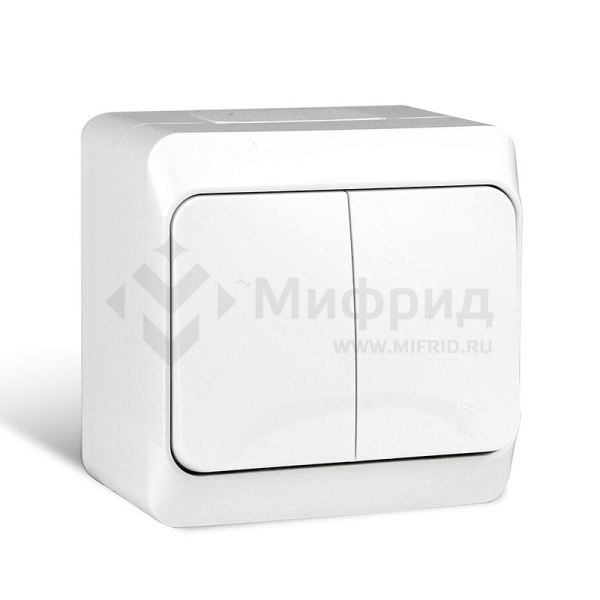 Выключатель 2-кл. ОП Nix 10А IP54 250В бел. TOKOV ELECTRIC TKE-NX-V2-C01-IP54