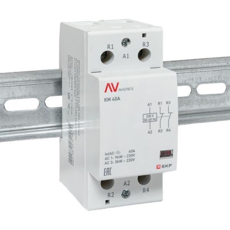 Контактор модульный КМ 40А 2NC 230В AC (2 мод.) AVERES EKF km-av-2-40-02-230V Контактор модульный КМ 40А 2NC 230В AC (2 мод.) AVERES EKF km-av-2-40-02-230V