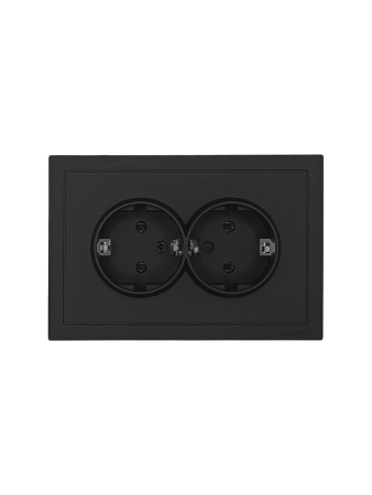 Розетка 2-мест. б/з СП ZIMA IP20 16А ПБТ безвинт. зажим черн. бархат LEZARD 704-4200-128BQC Розетка 2-мест. б/з СП ZIMA IP20 16А ПБТ безвинт. зажим черн. бархат LEZARD 704-4200-128BQC