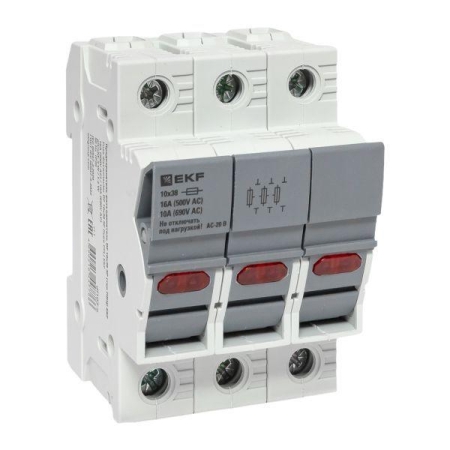 Предохранитель-разъединитель DF 10х38 3п (тип ПВЦ) EKF df103-e