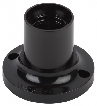 Патрон E27 потолочный бакелит черн. (х50) (50/200/4800) Эра Б0044083 Патрон E27 потолочный бакелит черн. (х50) (50/200/4800) Эра Б0044083