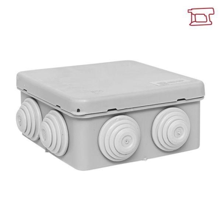 Коробка распределительная КМР-030-031 85х85х40 IP55 с крышкой для прямого монтажа 8 мембранных вводов сер. EKF plc-kmr-030-031