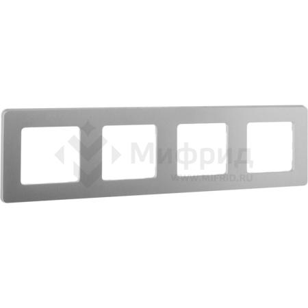 Рамка 4-м СП Inspiria IP20 алюм. IEK 673962