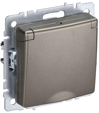 Розетка BRITE РСбш10-3-44-БрШ 16А IP44 с заземл. защ. шторки с крышкой механизм шампань IEK BR-R16-16-44-K37 Розетка BRITE РСбш10-3-44-БрШ 16А IP44 с заземл. защ. шторки с крышкой механизм шампань IEK BR-R16-16-44-K37